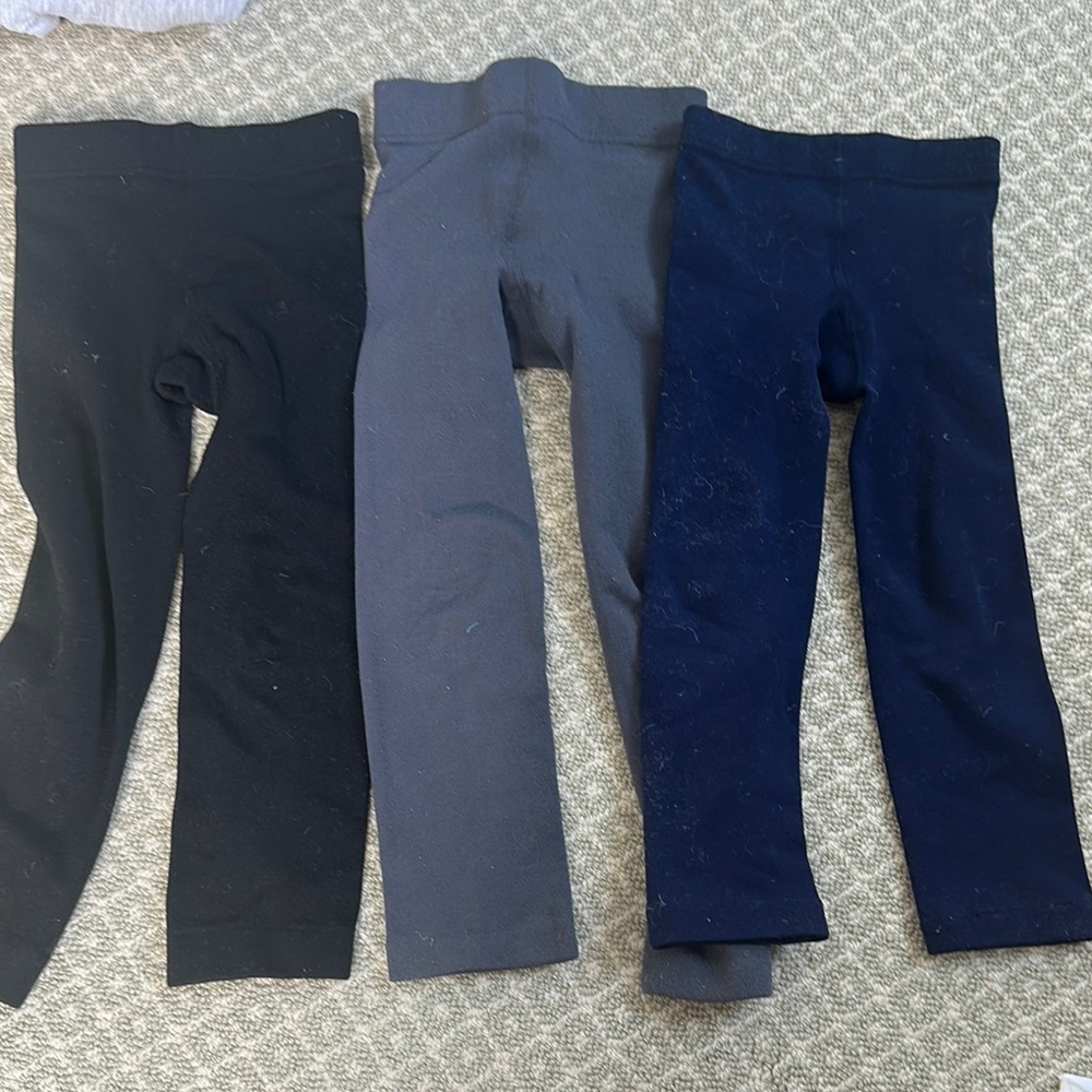 Kids' Black, Gray, and Blue Leggings